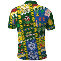 Solomon Islands Christmas Polo Shirt Festive Beach Vibes LT05 - Polynesian Pride
