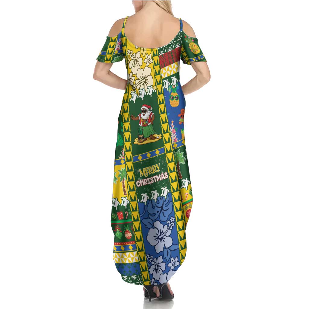 Solomon Islands Christmas Summer Maxi Dress Festive Beach Vibes LT05 - Polynesian Pride