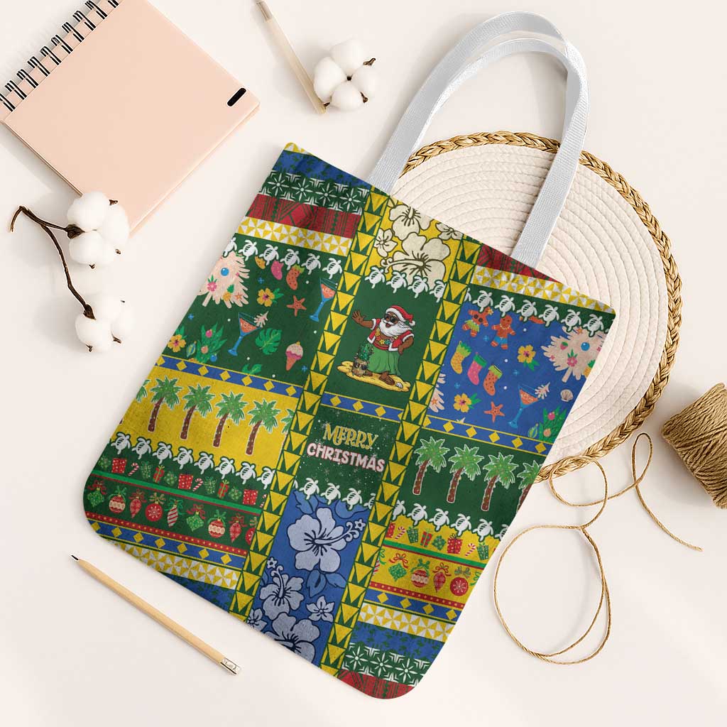 Solomon Islands Christmas Tote Bag Festive Beach Vibes - Polynesian Pride