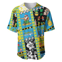 Tuvalu Christmas Baseball Jersey Festive Beach Vibes - Polynesian Pride