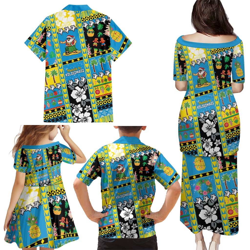 Tuvalu Christmas Family Matching Puletasi and Hawaiian Shirt Festive Beach Vibes LT05 - Polynesian Pride