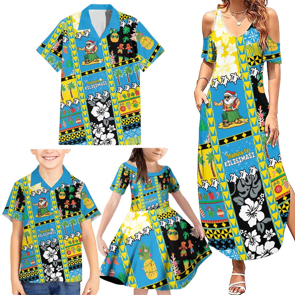 Tuvalu Christmas Family Matching Summer Maxi Dress and Hawaiian Shirt Festive Beach Vibes LT05 - Polynesian Pride