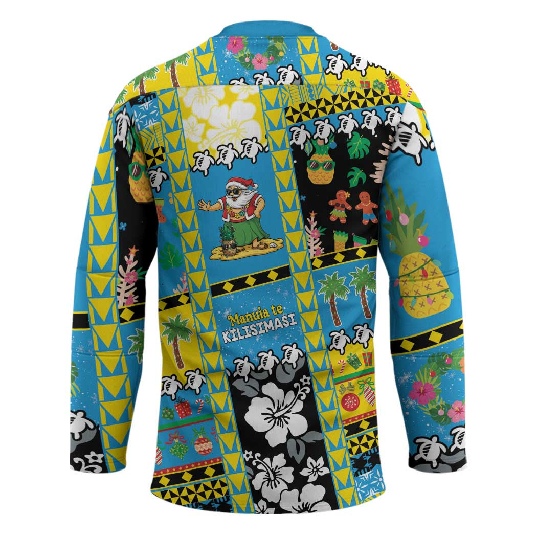 Tuvalu Christmas Hockey Jersey Festive Beach Vibes - Polynesian Pride