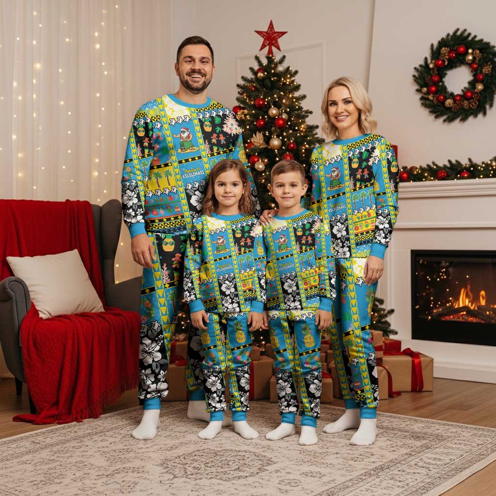 Tuvalu Christmas Pajama Set Festive Beach Vibes - Polynesian Pride