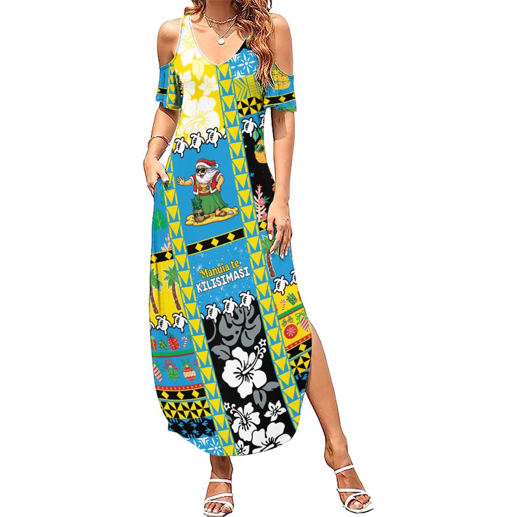 Tuvalu Christmas Summer Maxi Dress Festive Beach Vibes - Polynesian Pride