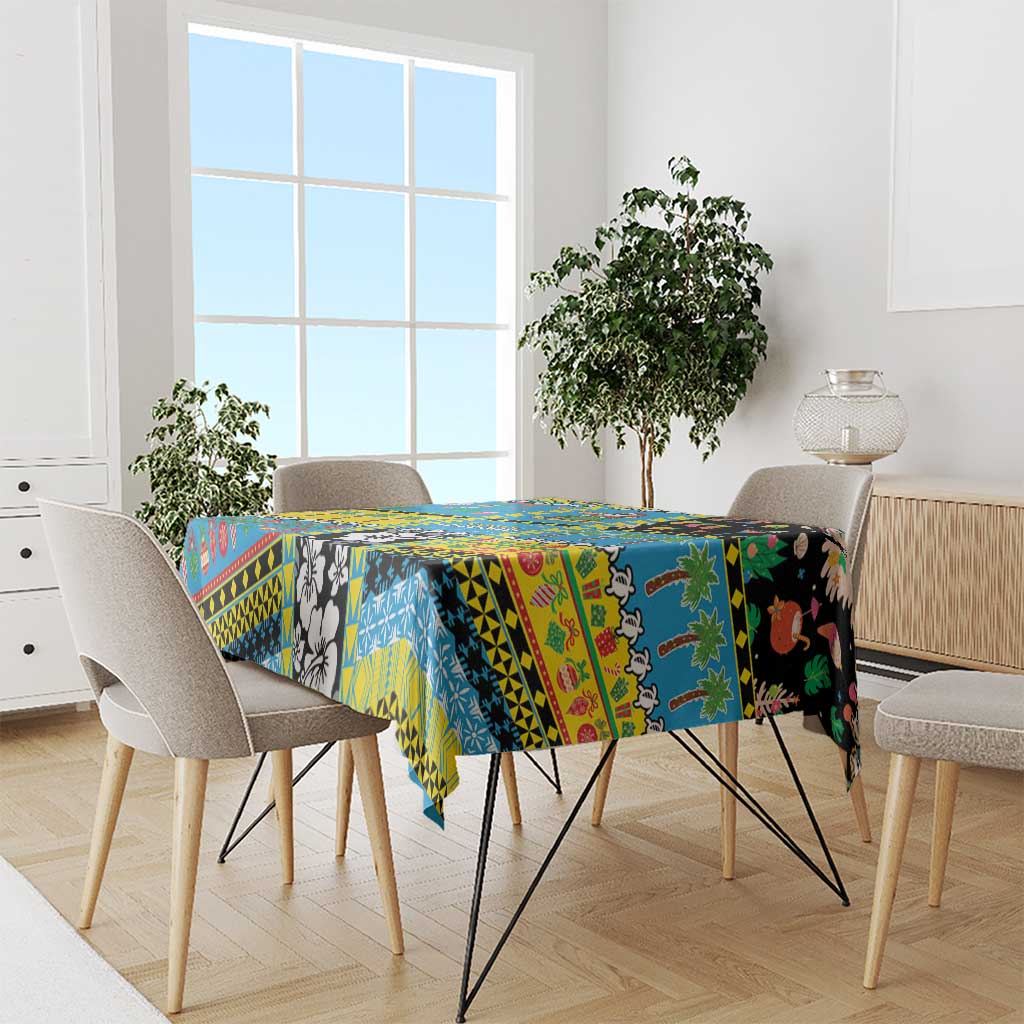 Tuvalu Christmas Tablecloth Festive Beach Vibes - Polynesian Pride