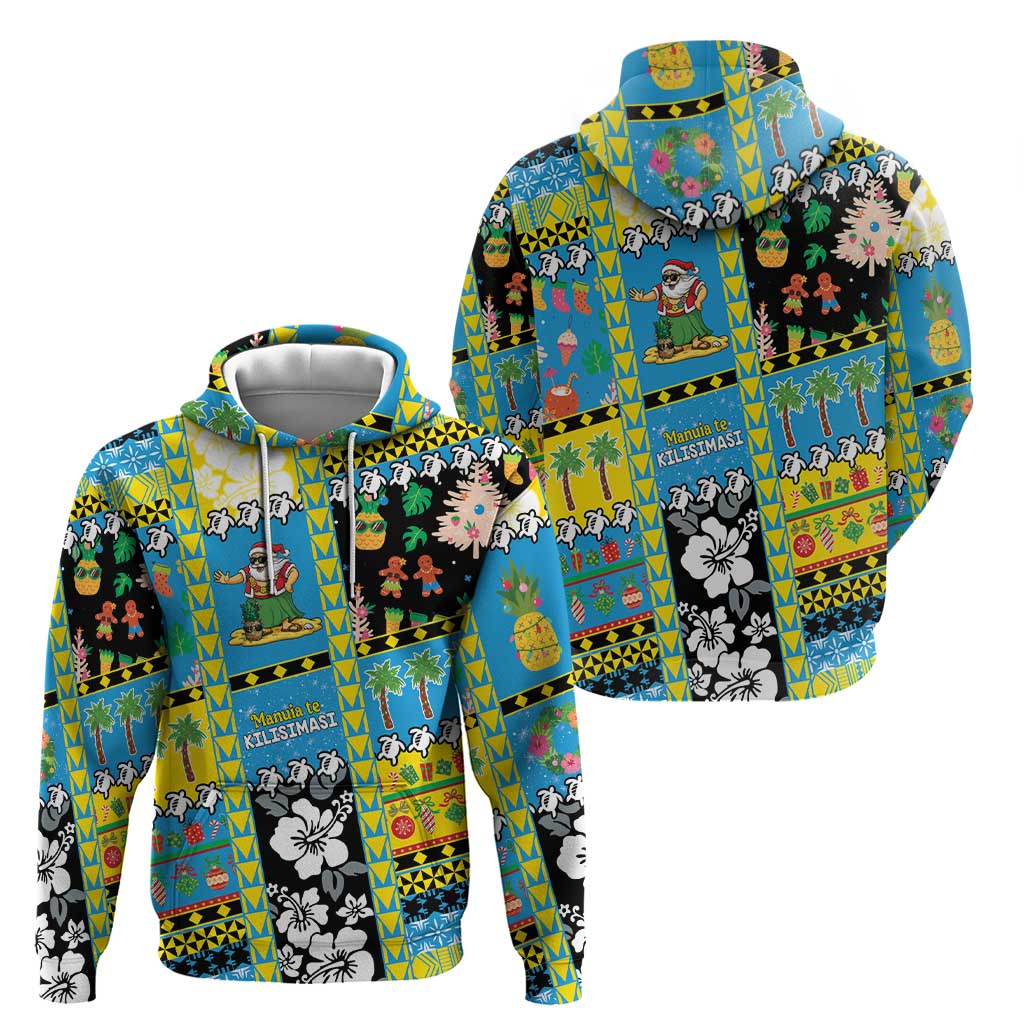 Tuvalu Christmas Zip Hoodie Festive Beach Vibes - Polynesian Pride
