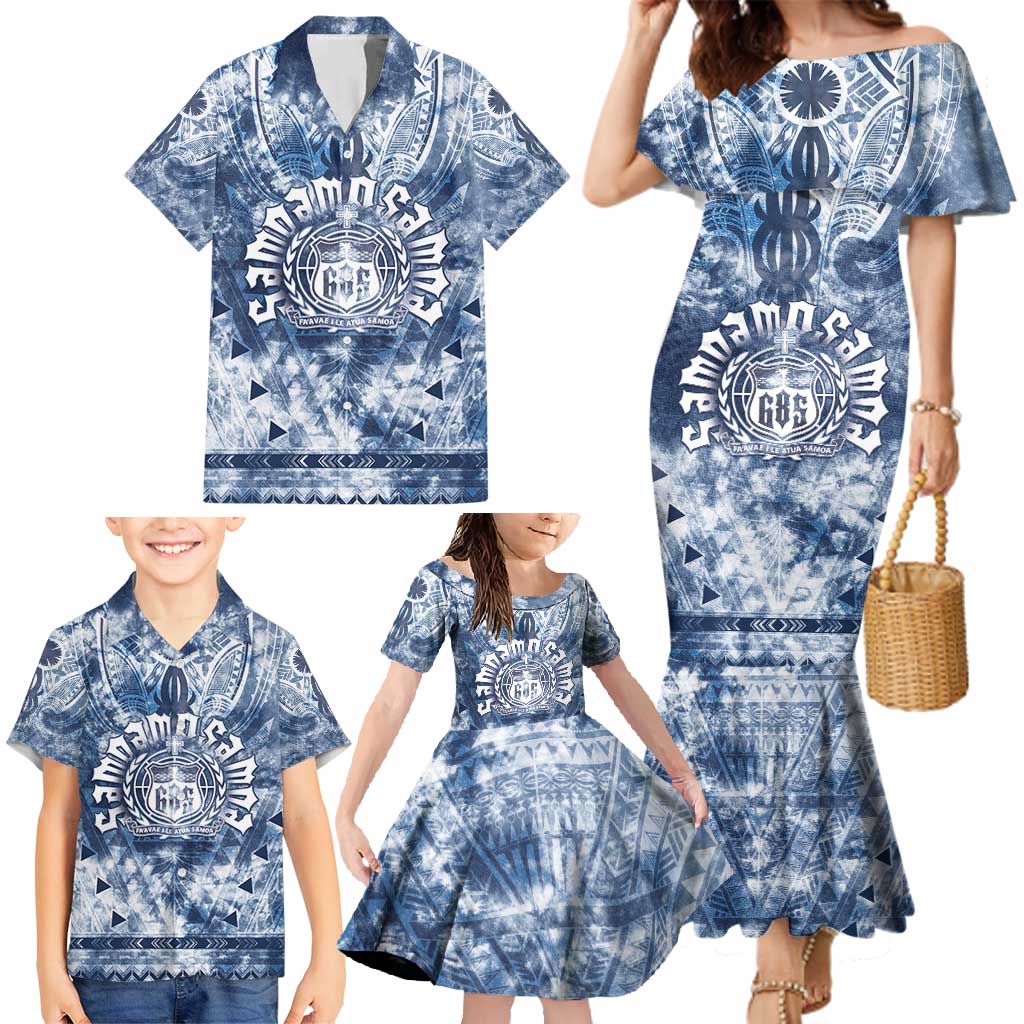 Samoa 685 Family Matching Mermaid Dress and Hawaiian Shirt Polynesian Pattern Tie Dye Style LT05 - Polynesian Pride