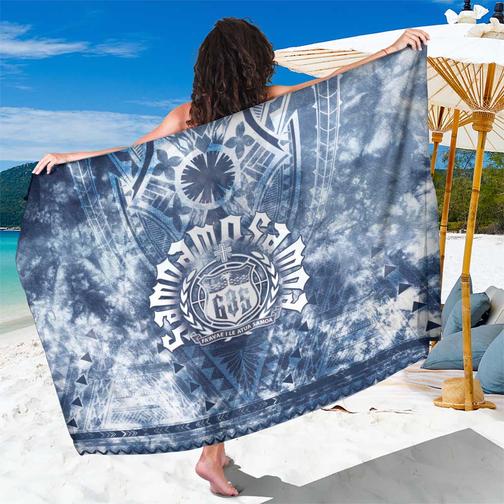 Samoa 685 Sarong Polynesian Pattern Tie Dye Style LT05 One Size 44 x 66 inches Blue - Polynesian Pride