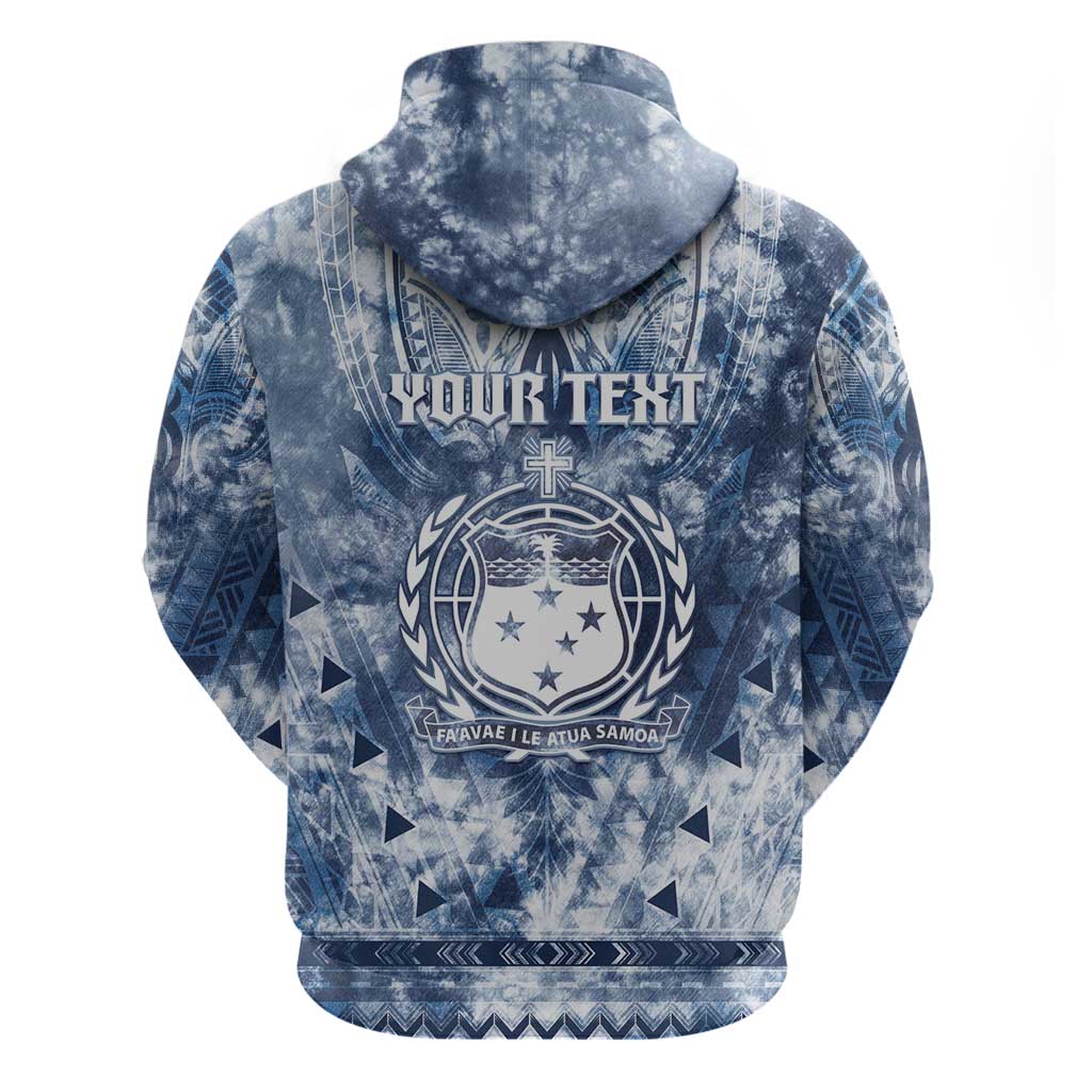 Samoa 685 Zip Hoodie Polynesian Pattern Tie Dye Style
