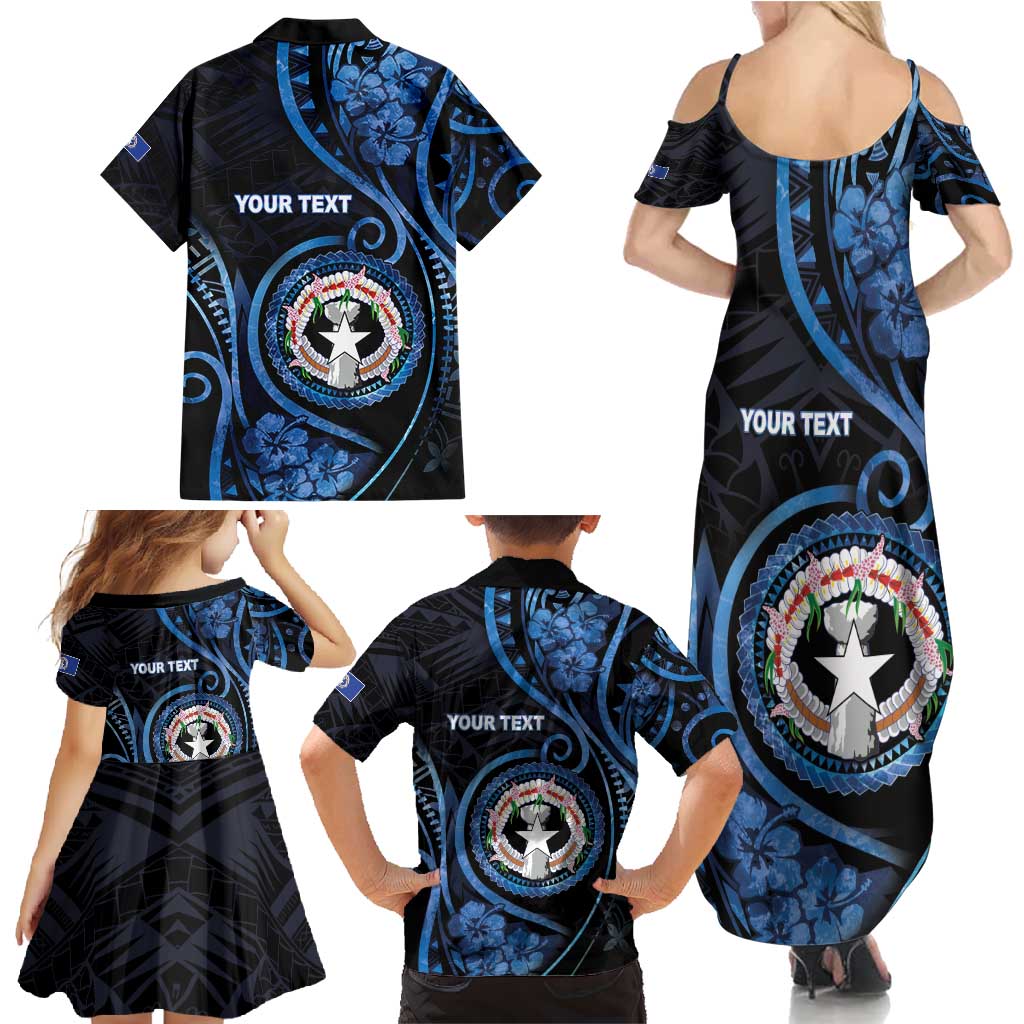 Personalized Northern Mariana Islands Family Matching Summer Maxi Dress and Hawaiian Shirt Ocean Floral Pattern LT05 - Polynesian Pride