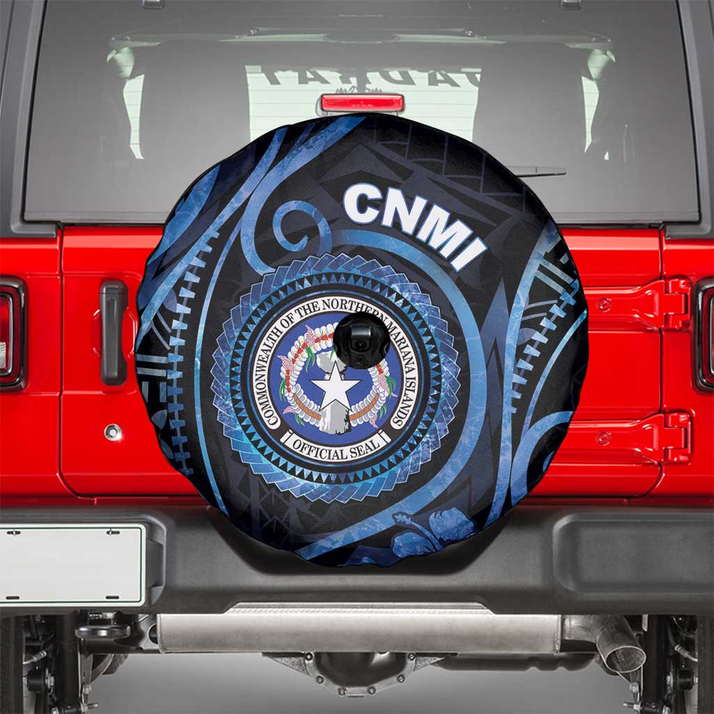 Northern Mariana Islands Spare Tire Cover Ocean Floral Pattern LT05