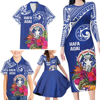 Hafa Adai Northern Mariana Islands Family Matching Long Sleeve Bodycon Dress and Hawaiian Shirt Polynesian Tribal Pattern LT05 - Polynesian Pride
