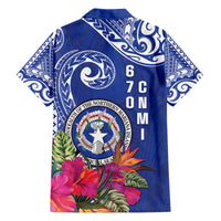 Hafa Adai Northern Mariana Islands Family Matching Off The Shoulder Long Sleeve Dress and Hawaiian Shirt Polynesian Tribal Pattern LT05 - Polynesian Pride