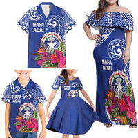 Hafa Adai Northern Mariana Islands Family Matching Off Shoulder Maxi Dress and Hawaiian Shirt Polynesian Tribal Pattern LT05 - Polynesian Pride