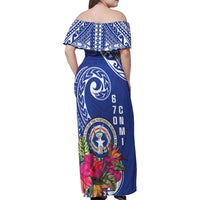 Hafa Adai Northern Mariana Islands Family Matching Off Shoulder Maxi Dress and Hawaiian Shirt Polynesian Tribal Pattern LT05 - Polynesian Pride