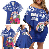 Hafa Adai Northern Mariana Islands Family Matching Off Shoulder Short Dress and Hawaiian Shirt Polynesian Tribal Pattern LT05 - Polynesian Pride