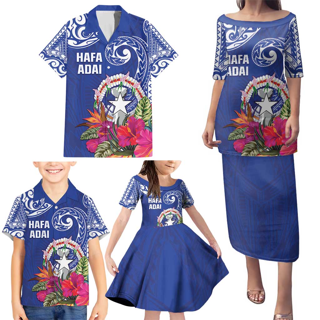 Hafa Adai Northern Mariana Islands Family Matching Puletasi and Hawaiian Shirt Polynesian Tribal Pattern LT05 - Polynesian Pride