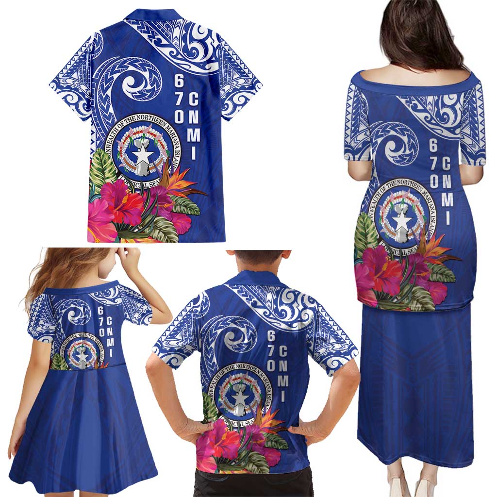 Hafa Adai Northern Mariana Islands Family Matching Puletasi and Hawaiian Shirt Polynesian Tribal Pattern LT05 - Polynesian Pride