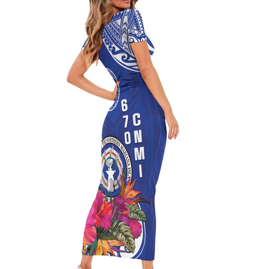 Hafa Adai Northern Mariana Islands Family Matching Short Sleeve Bodycon Dress and Hawaiian Shirt Polynesian Tribal Pattern LT05 - Polynesian Pride