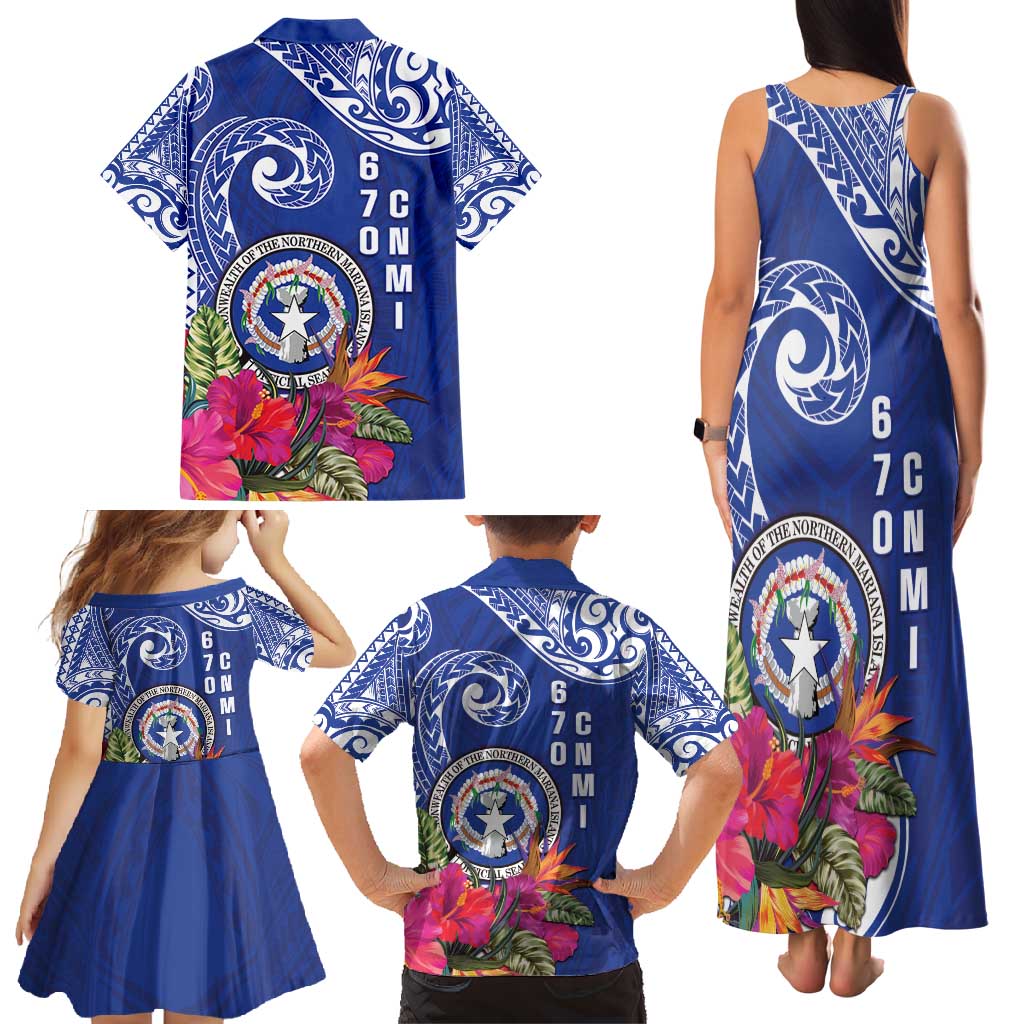 Hafa Adai Northern Mariana Islands Family Matching Tank Maxi Dress and Hawaiian Shirt Polynesian Tribal Pattern LT05 - Polynesian Pride