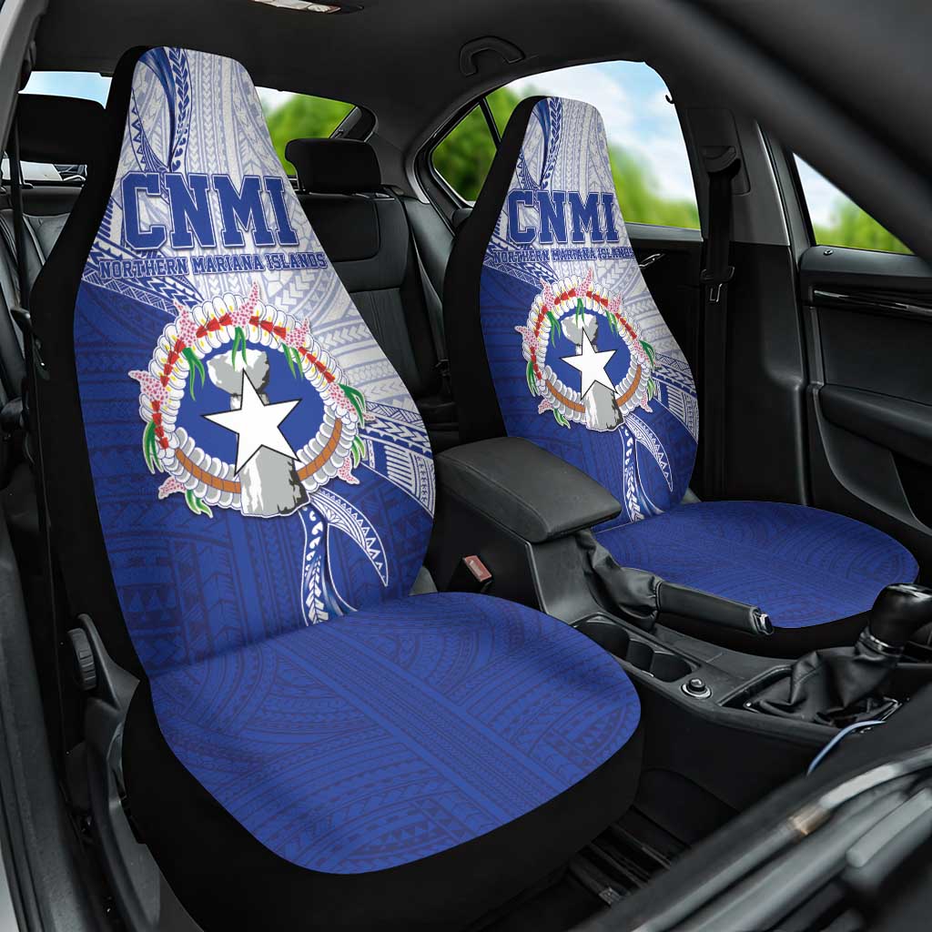 Northern Mariana Islands Car Seat Cover CNMI Seal LT05 One Size Blue - Polynesian Pride