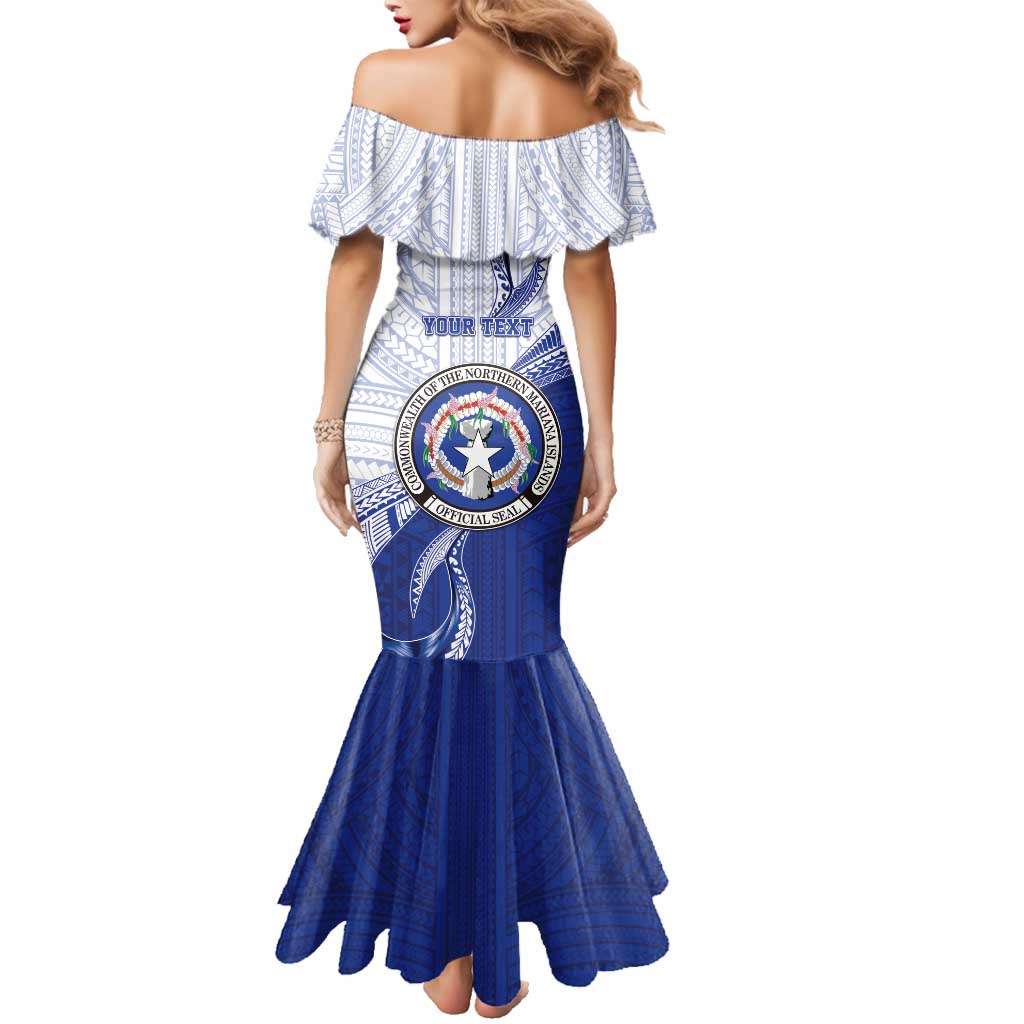 Personalized Northern Mariana Islands Family Matching Mermaid Dress and Hawaiian Shirt CNMI Seal LT05 - Polynesian Pride