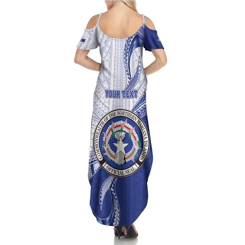Personalized Northern Mariana Islands Family Matching Summer Maxi Dress and Hawaiian Shirt CNMI Seal LT05 - Polynesian Pride