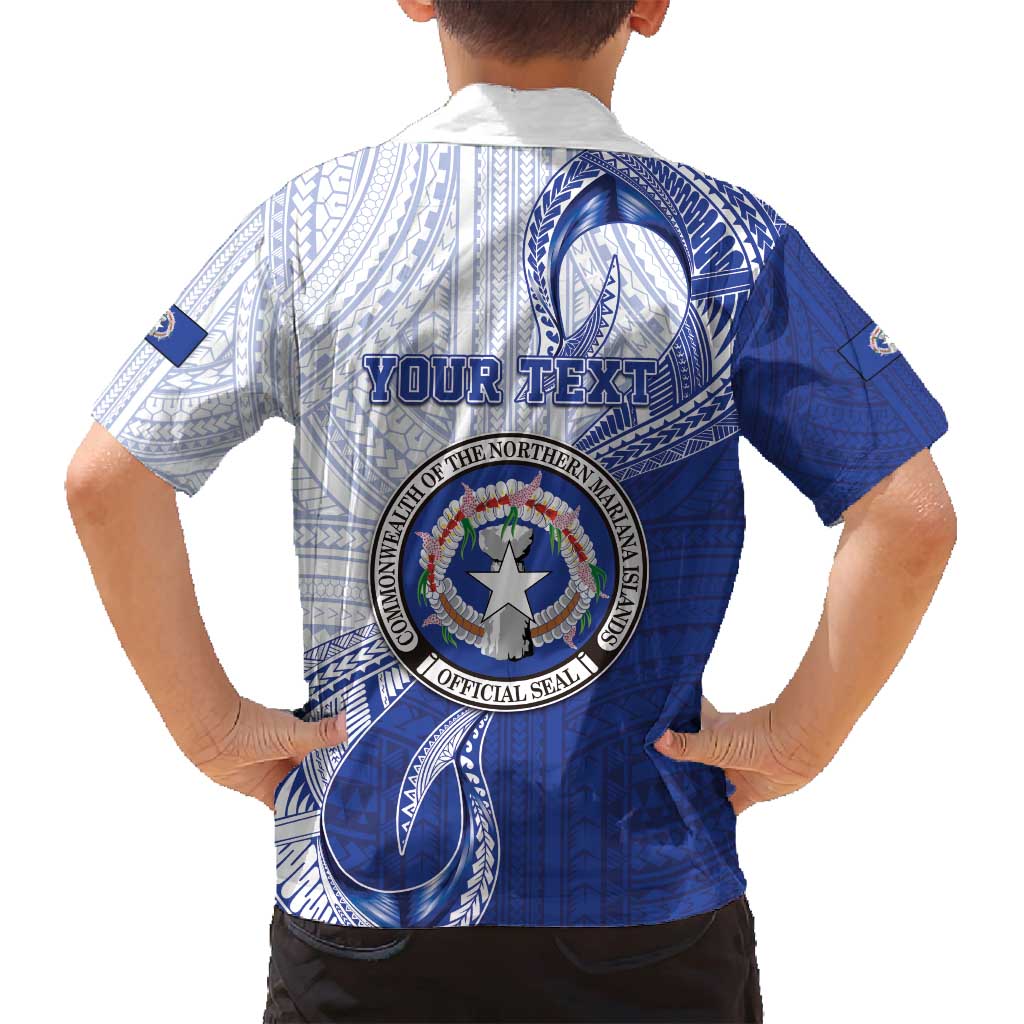 Personalized Northern Mariana Islands Family Matching Tank Maxi Dress and Hawaiian Shirt CNMI Seal LT05 - Polynesian Pride