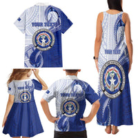 Personalized Northern Mariana Islands Family Matching Tank Maxi Dress and Hawaiian Shirt CNMI Seal LT05 - Polynesian Pride