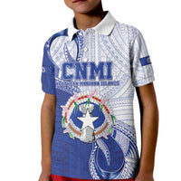 Personalized Northern Mariana Islands Kid Polo Shirt CNMI Seal LT05 Kid Blue - Polynesian Pride