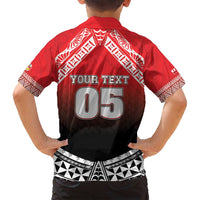Custom Rugby Tonga MMT Family Matching Off Shoulder Short Dress and Hawaiian Shirt Mana O Tonga LT05 - Polynesian Pride