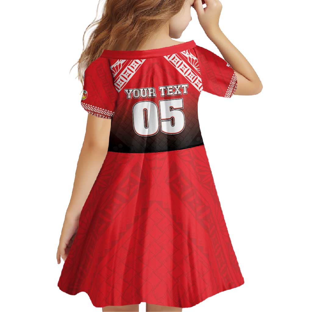 Custom Rugby Tonga MMT Family Matching Short Sleeve Bodycon Dress and Hawaiian Shirt Mana O Tonga LT05 - Polynesian Pride
