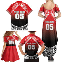 Custom Rugby Tonga MMT Family Matching Summer Maxi Dress and Hawaiian Shirt Mana O Tonga LT05 - Polynesian Pride
