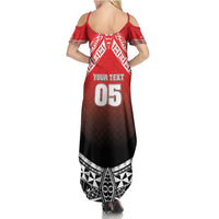 Custom Rugby Tonga MMT Family Matching Summer Maxi Dress and Hawaiian Shirt Mana O Tonga LT05 - Polynesian Pride