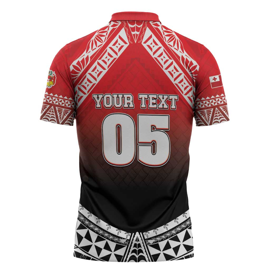 Custom Rugby Tonga MMT Zipper Polo Shirt Mana O Tonga LT05 - Polynesian Pride
