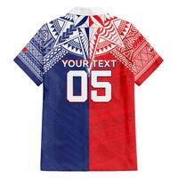 Custom Rugby Samoa And Tonga Family Matching Short Sleeve Bodycon Dress and Hawaiian Shirt Toa Samoa With Mate Maa LT05 - Polynesian Pride