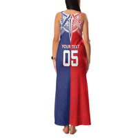 Custom Rugby Samoa And Tonga Family Matching Tank Maxi Dress and Hawaiian Shirt Toa Samoa With Mate Maa LT05 - Polynesian Pride