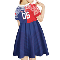 Custom Rugby Samoa And Tonga Kid Short Sleeve Dress Toa Samoa With Mate Maa LT05 - Polynesian Pride