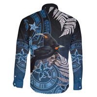 New Zealand Huia Bird Family Matching Tank Maxi Dress and Hawaiian Shirt Aotearoa Maori Pattern LT05 - Polynesian Pride