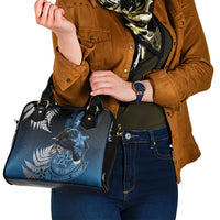 New Zealand Huia Bird Shoulder Handbag Aotearoa Maori Pattern