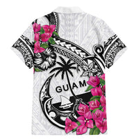 Guam Chamorro Family Matching Mermaid Dress and Hawaiian Shirt Bougainvillea White Polynesian Tribal Pattern LT05 - Polynesian Pride