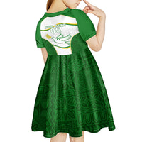 Custom Tailevu Rugby Kid Short Sleeve Dress Fiji Tapa Pattern LT05 - Polynesian Pride