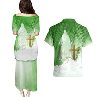 Happy Palm Sunday Couples Matching Puletasi and Hawaiian Shirt With Polynesian Pattern LT05 - Polynesian Pride