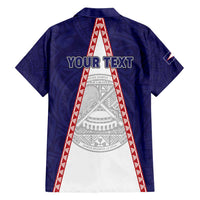 Personalised American Samoa Flag Day Family Matching Long Sleeve Bodycon Dress and Hawaiian Shirt Flag Style LT05 - Polynesian Pride
