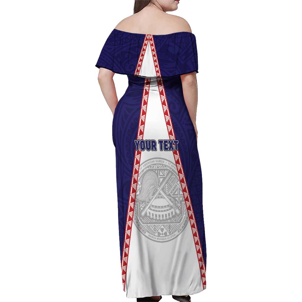 Personalised American Samoa Flag Day Family Matching Off Shoulder Maxi Dress and Hawaiian Shirt Flag Style LT05 - Polynesian Pride