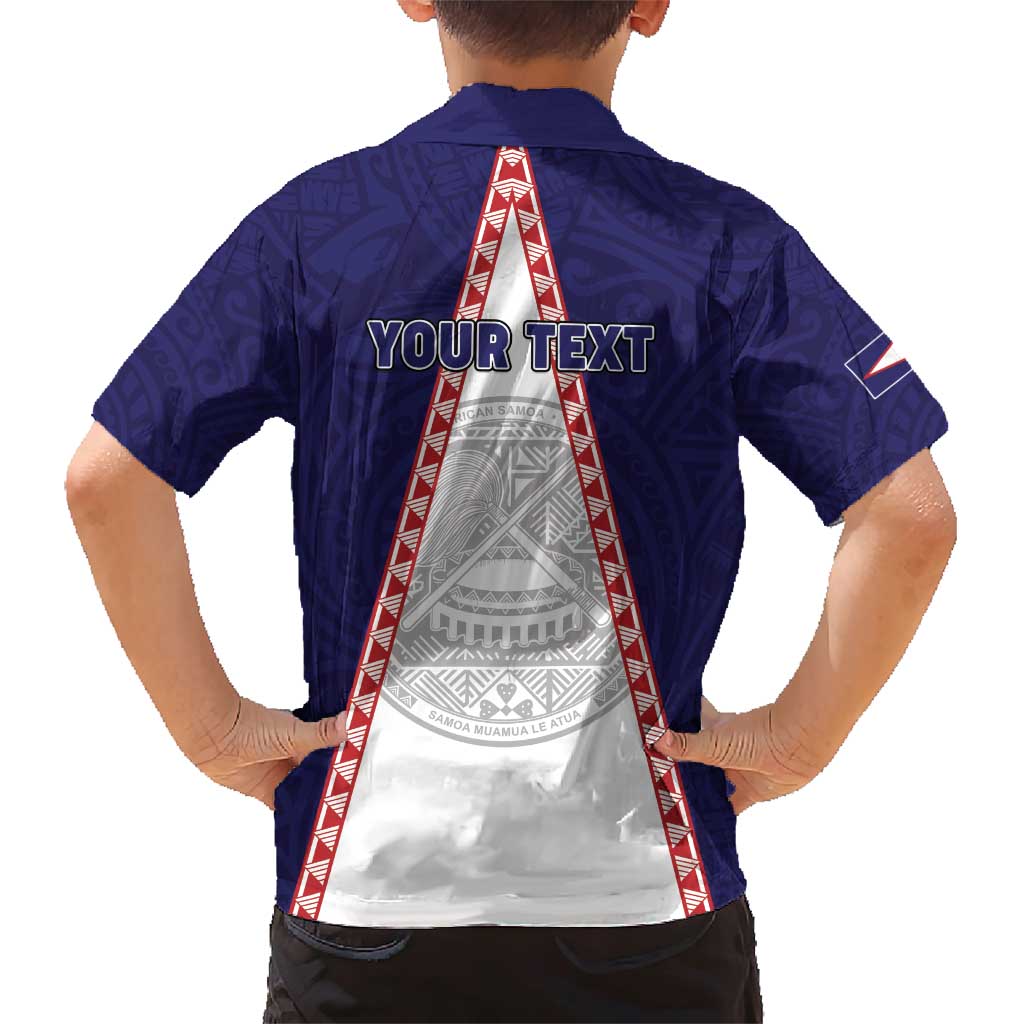 Personalised American Samoa Flag Day Family Matching Short Sleeve Bodycon Dress and Hawaiian Shirt Flag Style LT05 - Polynesian Pride