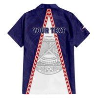 Personalised American Samoa Flag Day Family Matching Short Sleeve Bodycon Dress and Hawaiian Shirt Flag Style LT05 - Polynesian Pride