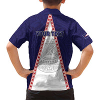 Personalised American Samoa Flag Day Family Matching Tank Maxi Dress and Hawaiian Shirt Flag Style LT05 - Polynesian Pride
