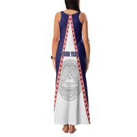 Personalised American Samoa Flag Day Family Matching Tank Maxi Dress and Hawaiian Shirt Flag Style LT05 - Polynesian Pride